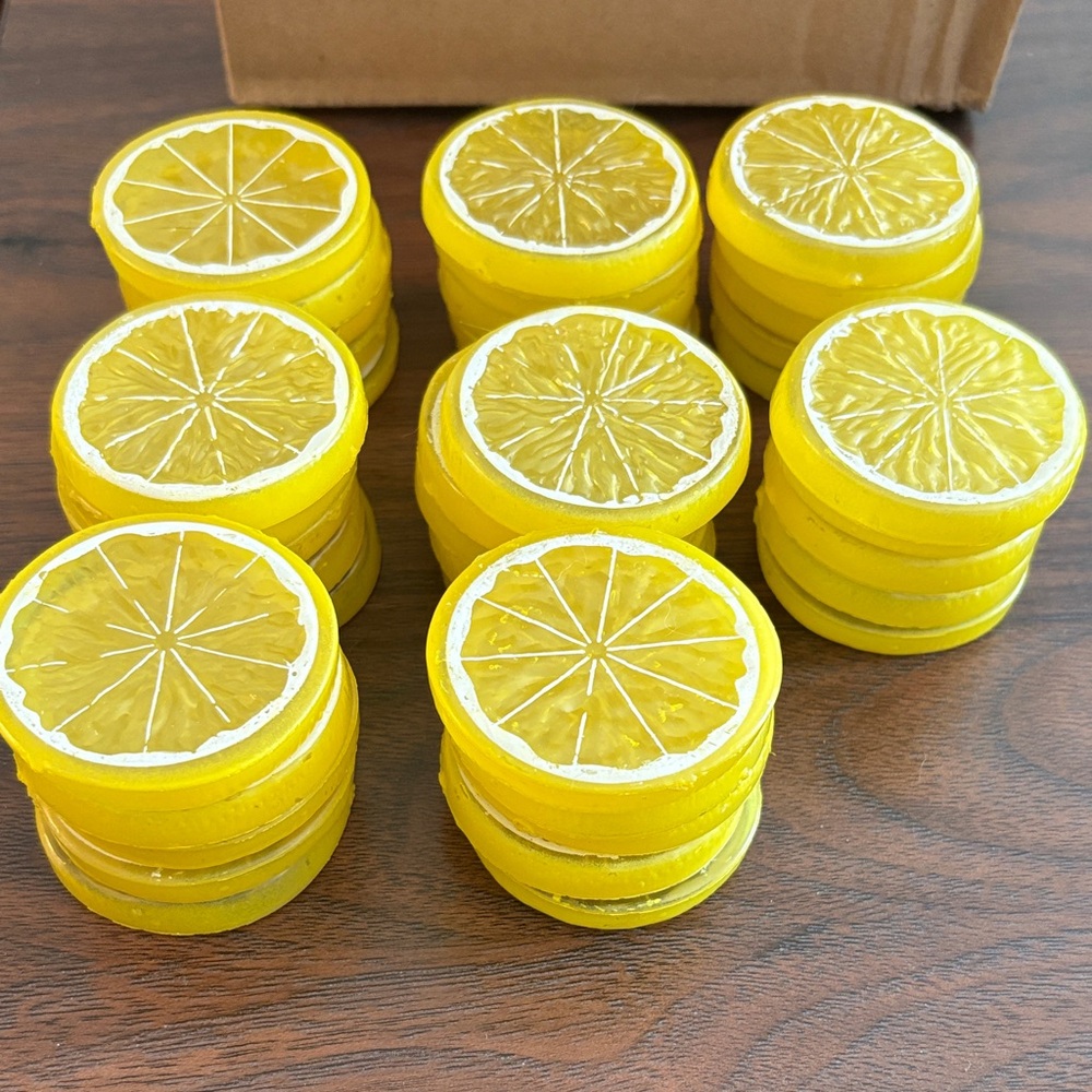 Yellow Lemon Coasters - 40 piece